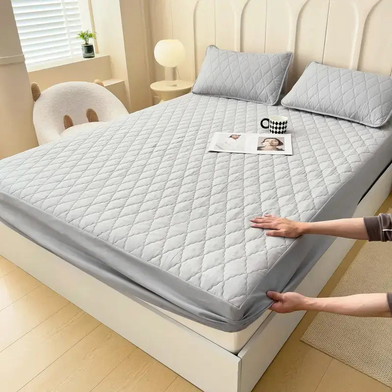 Micro Cotton Quilted Double Bedsheet Waterproof | Fitted