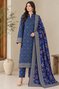 Dhanak Blue Bandhani Printed Allover 3Pc Suit
