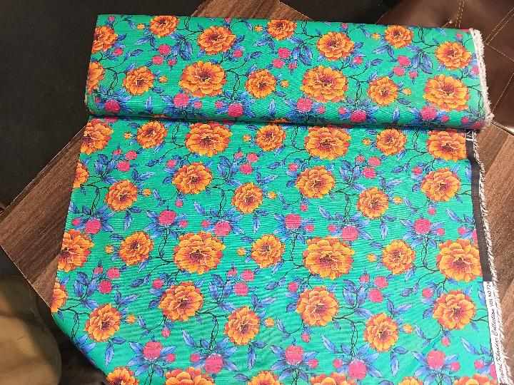 Nishat printed Khaddar all-over floral fabric