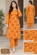 Kero Khaddar 2 piece all-over printed suit, front and back view